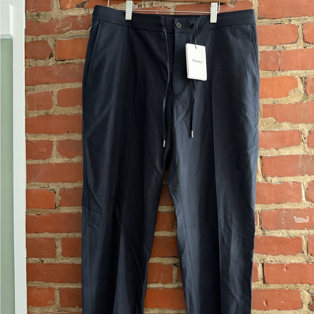 Theory Hunter Navy Drawstring Chinos